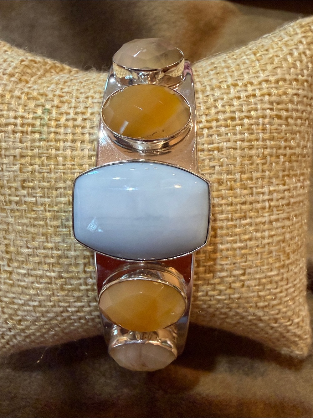 NWT Jay King Sterling Silver Multi-Agate Cuff Bracelet — 35 Grams ✨ 231